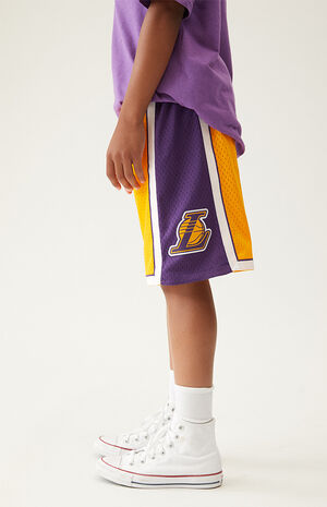 Nike Youth Los Angeles Lakers Purple Starting 5 Shorts, Boys', Small