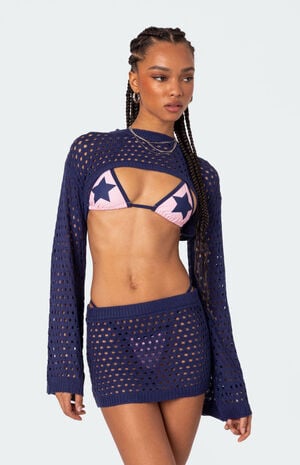 Celena Crochet Shrug Top image number 1