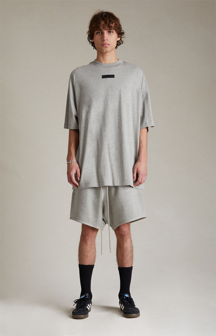 Fear of God Essentials Dark Heather Oatmeal T-Shirt | PacSun