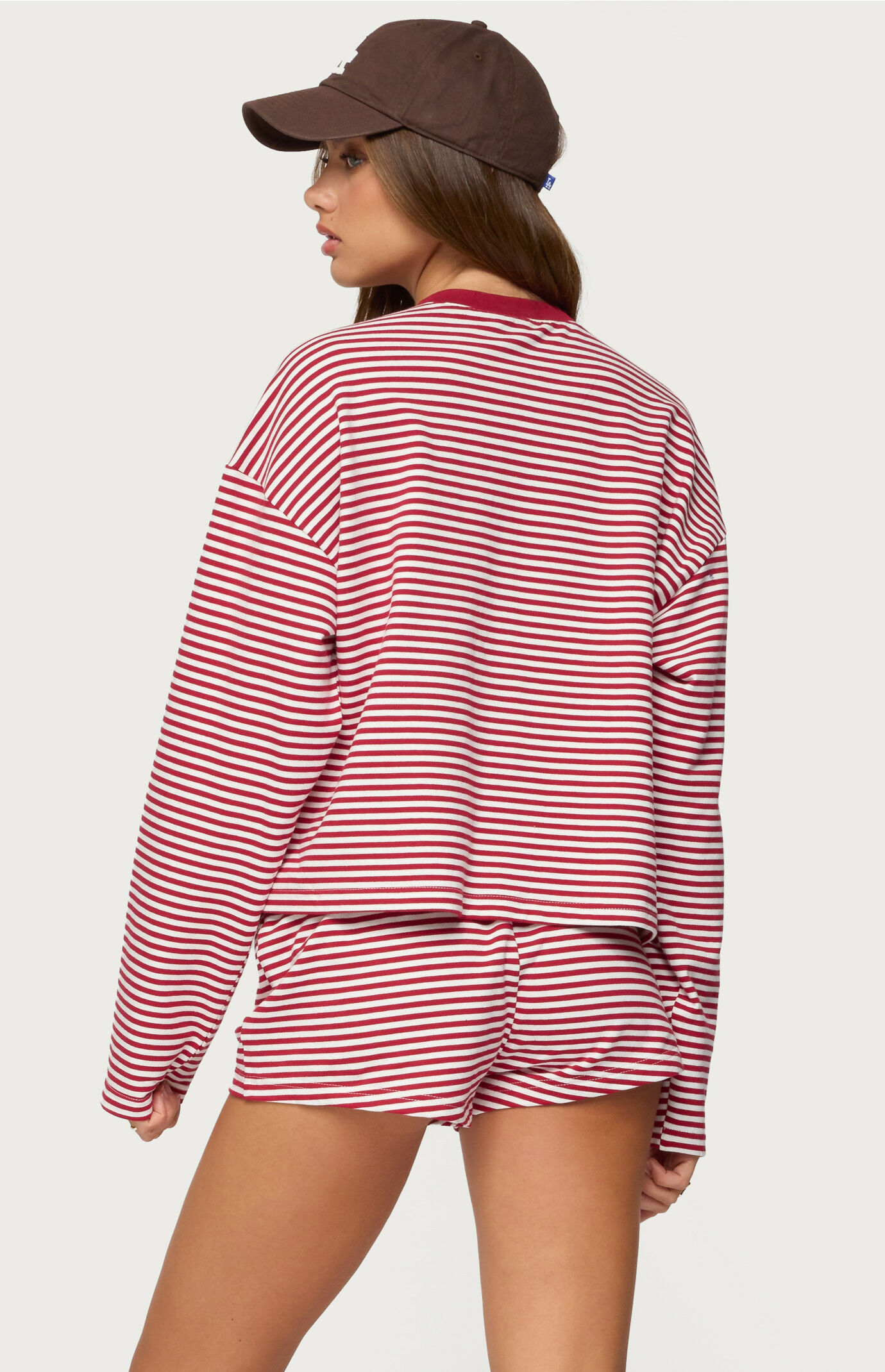 Edikted Jainee Striped Long Sleeve T-Shirt