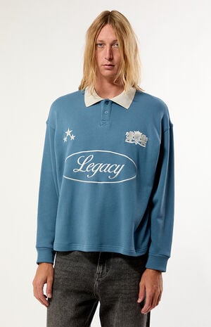 Blue Legacy Long Sleeve Rugby Polo Shirt image number 1