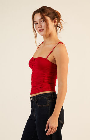 Kyla Mesh Bow Tank Top image number 3