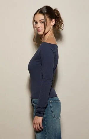 Mia Off-The-Shoulder Long Sleeve T-Shirt image number 2