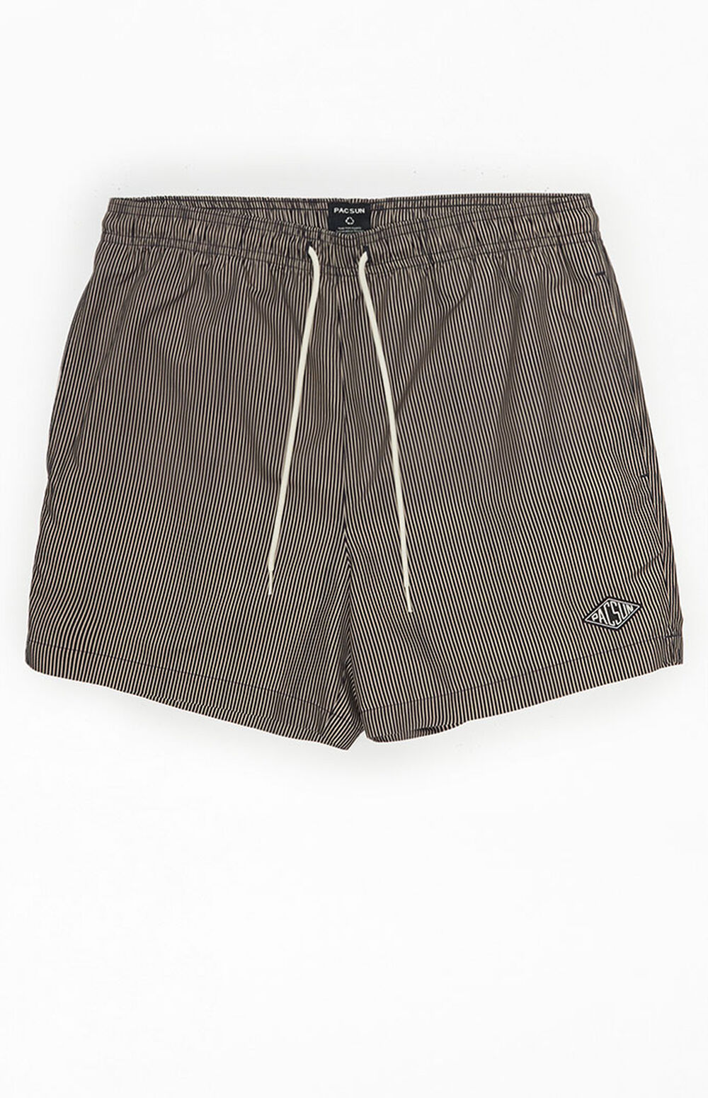 PacSun Recycled Neutral Mini Stripe 15" Swim Trunks PacSun