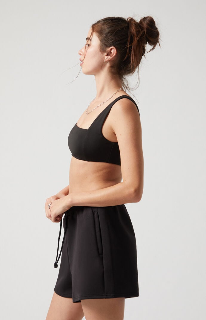 PAC 1980 PAC WHISPER Black Bandage Sports Bra | PacSun