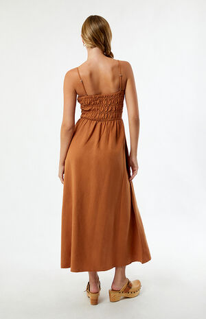 Classic Shirred Midi Dress image number 4