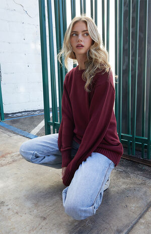 Burgundy Brianna Sweater image number 2