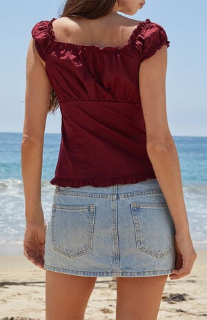 Burgundy Elena Top image number 4