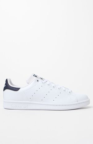 Stan Smith White & Blue Shoes image number 2