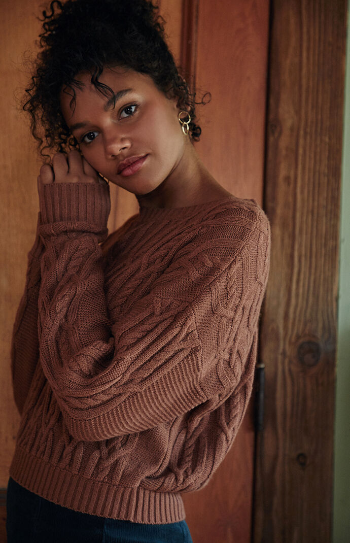Cable Stitch Dolman Sweater
