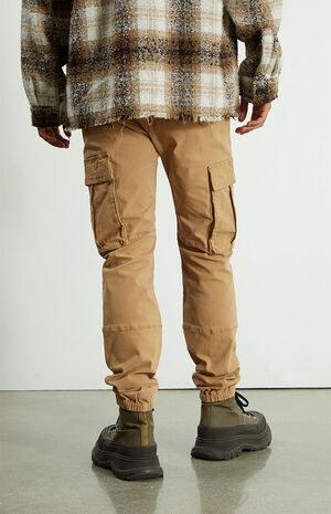 Khaki Slim Cargo Pants image number 6