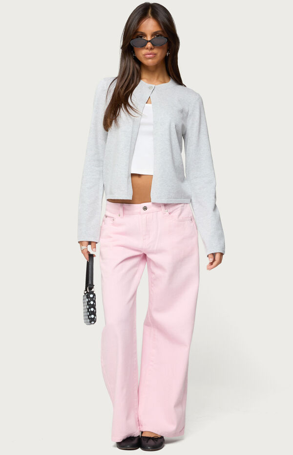 Edikted Jenie Split Front Knit Cardigan