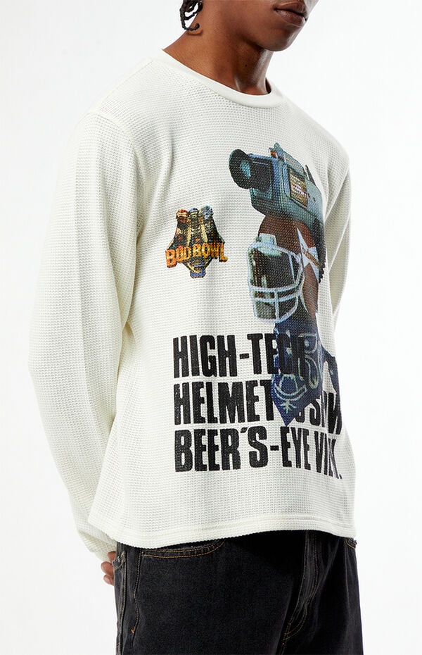 Budweiser Bud Bowl Helmet Thermal Long Sleeve T-Shirt