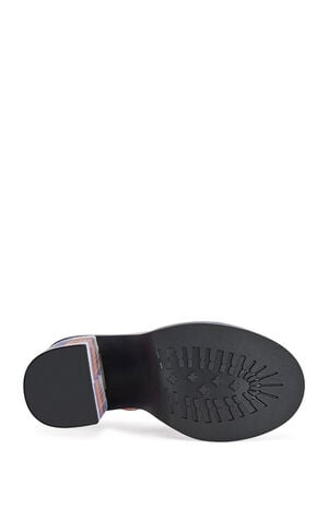 Women's Jaetyn Orange Plaid Platform Sandals image number 5