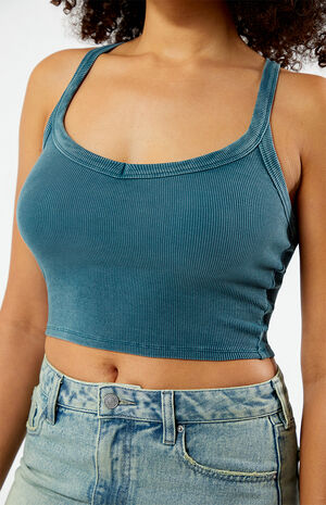 Sasha Ribbed V-Neck Tank Top image number 2