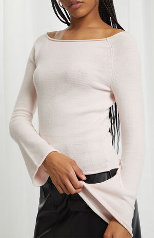 Off-The-Shoulder Flare Sweater image number 3