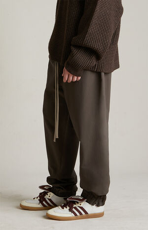 Brown Military Nylon Track Pants image number 4