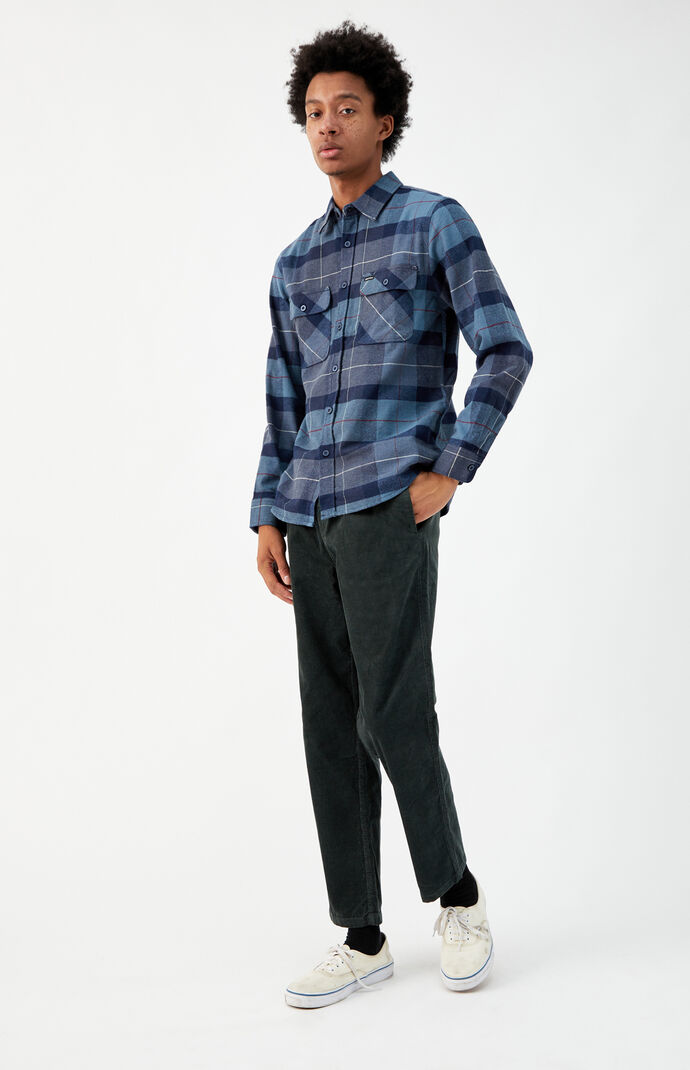 Blue Bowery Plaid Flannel Shirt