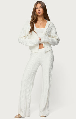 Louise Cable Knit Hooded Cardigan image number 4