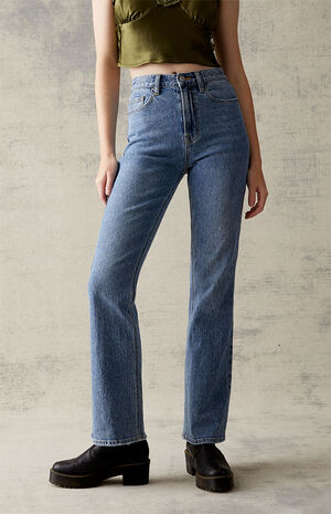 Eco Medium Blue&nbsp;Stretch High Waisted Bootcut Jeans image number 2