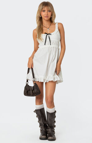 Eyelet Frill Mini Dress image number 5