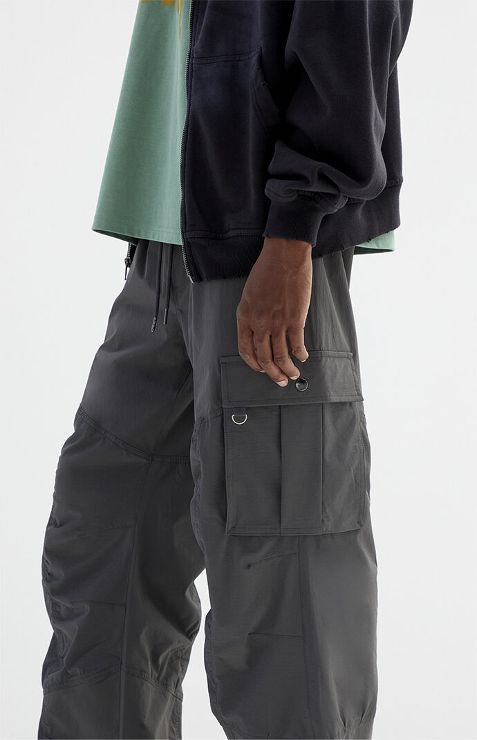 【BAON】Akem Nylon Banding Cargo Wide Pants Jay Wide Leg Cargo Pant | Parallel