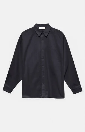 Vintage Black Signature Button Up Long Sleeve Shirt image number 1
