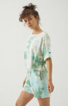Sunwash Tie-Dyed Cropped T-Shirt Sunwash Tie-Dyed Cropped T-Shirt image number null