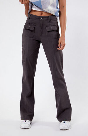 Charcoal Fit & Flare Pants image number 2