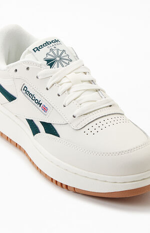 Women's White & Green Club C Double Pop Sneakers image number 6
