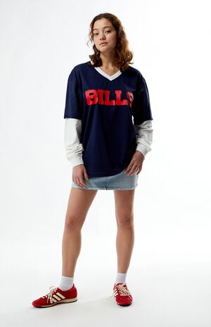 NFL Wild Collective x PacSun Buffalo Bills Mesh Long Sleeve Jersey image number 4