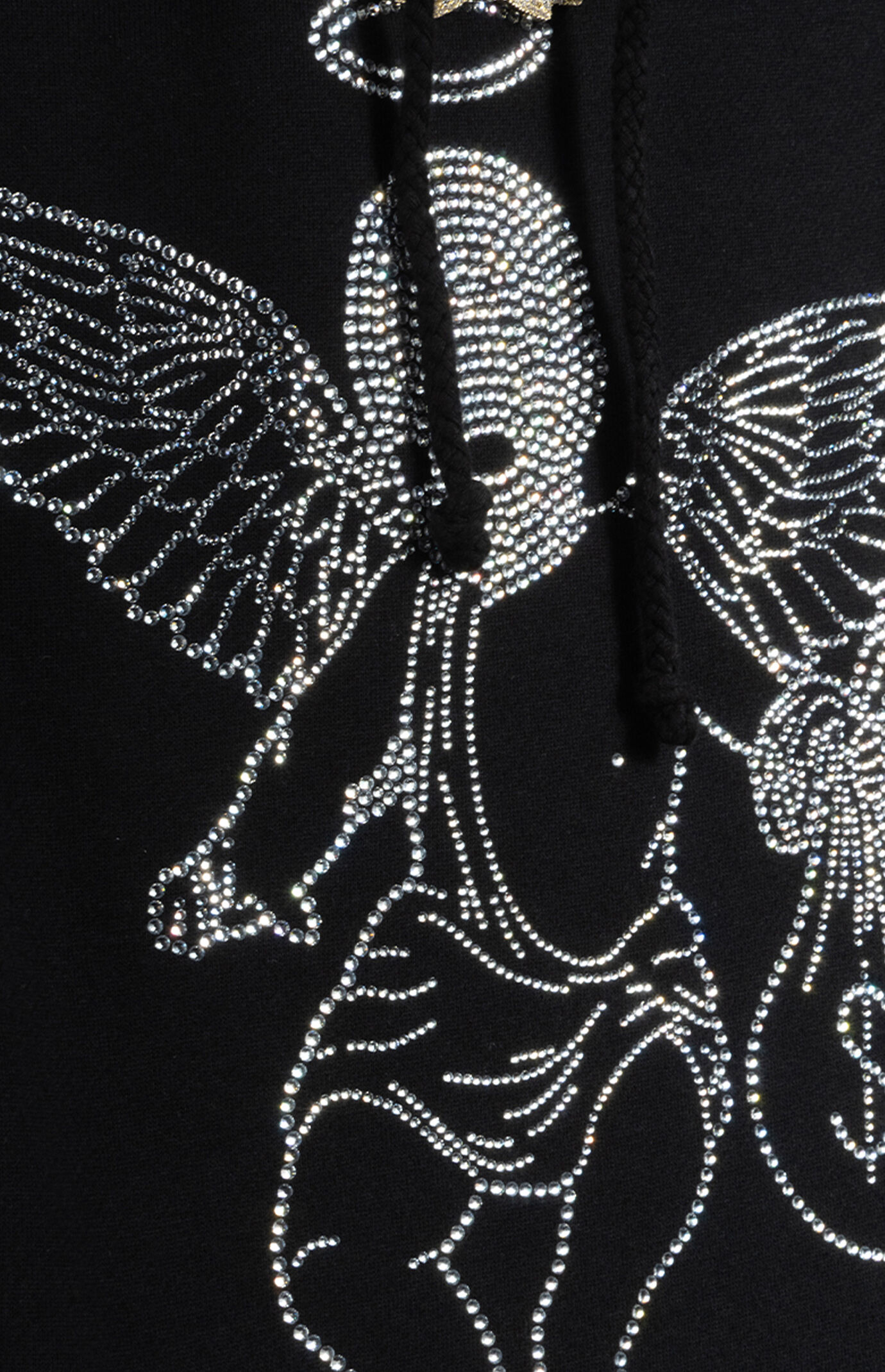 HASTAMUERTE Rhinestone Ski Mask Angel Hoodie