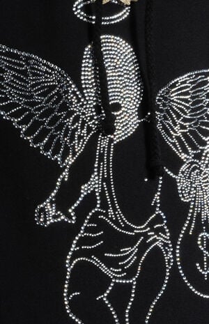 Rhinestone Ski Mask Angel Hoodie image number 2