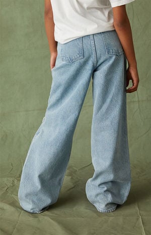 Eco Light Blue Ripped Baggy Jeans Eco Light Blue Ripped Baggy Jeans image number 4