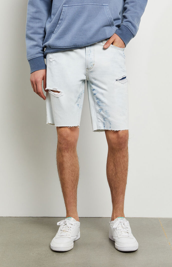 Tie-Dyed Denim Shorts