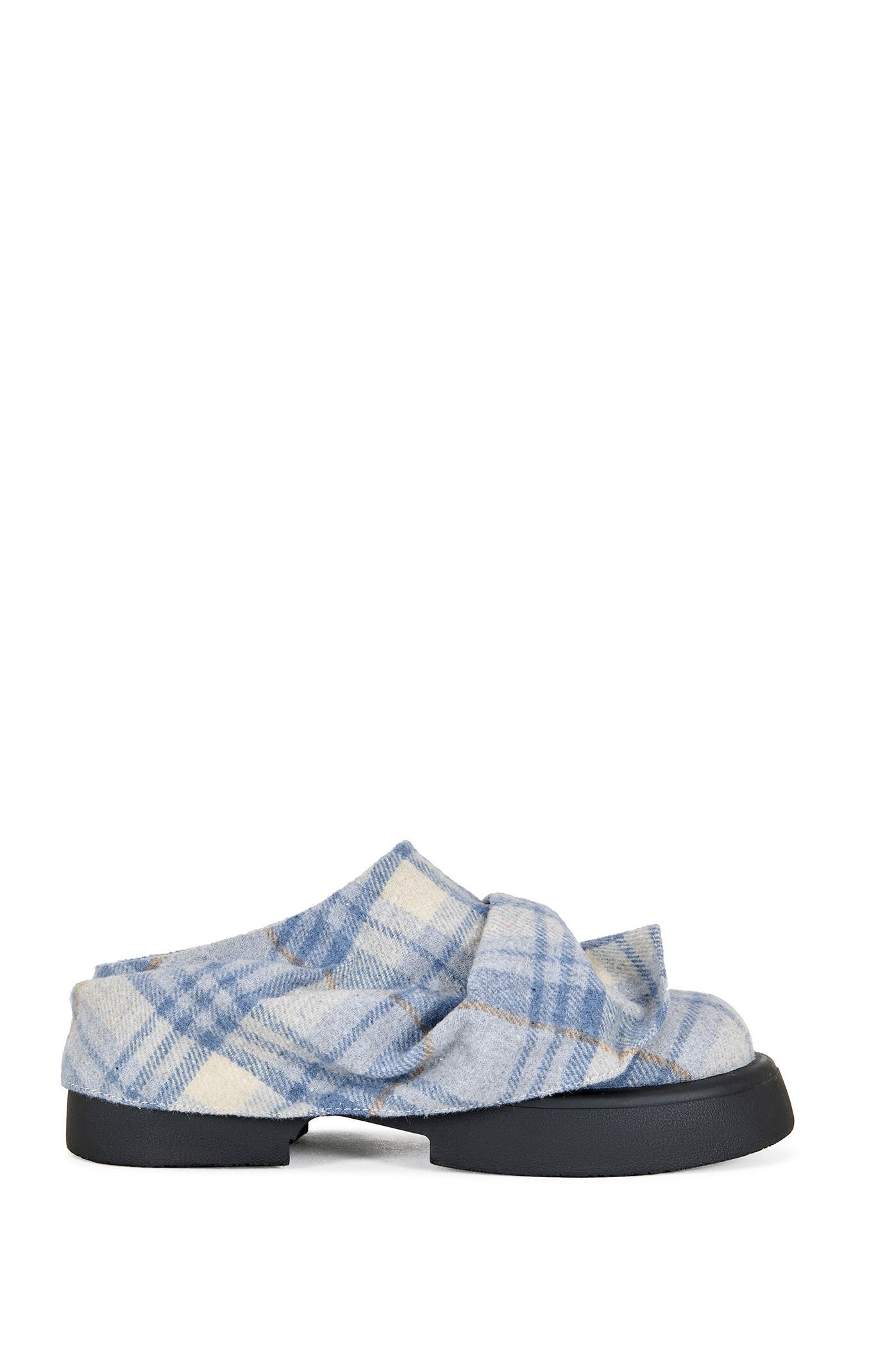 AZALEA WANG Semyon Blue Plaid Loafers