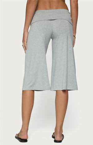 Shirly Wide Leg Foldover Capri Pants image number 3