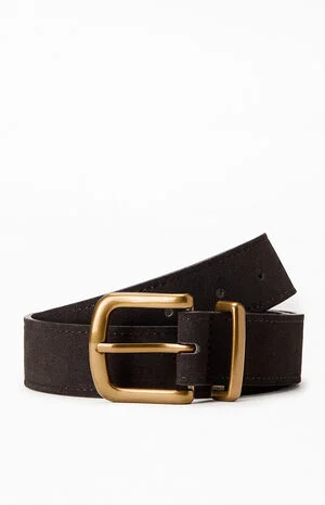 Faux Leather Gold Buckle Belt image number 1