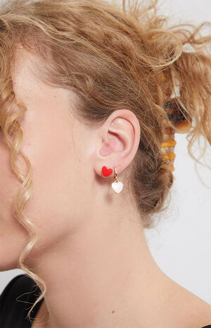 x PacSun 2 Pack Heart Earrings image number 2