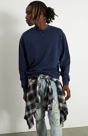 Navy Vintage Wash Crew Neck Sweatshirt image number 1