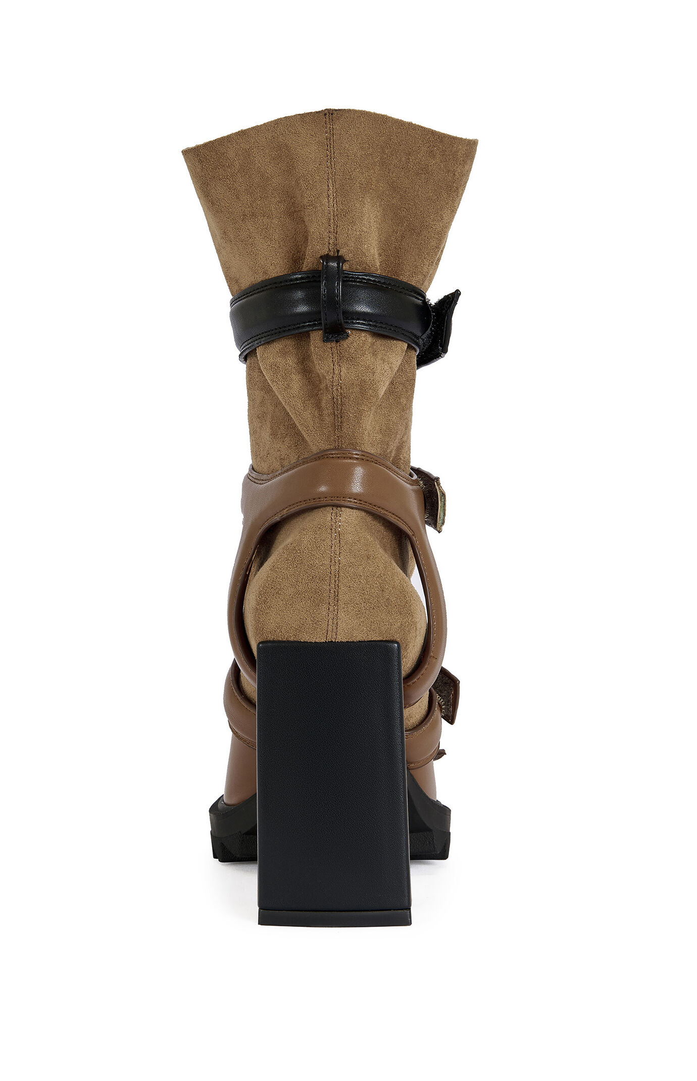 AZALEA WANG Women's Tan Thierry Faux Suede Booties