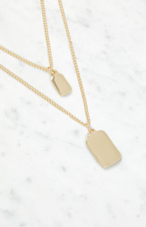 Dog Tag Layered Necklace image number 3