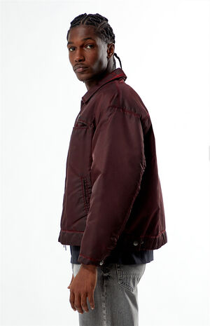 Washed Red Nylon Jacket image number 3
