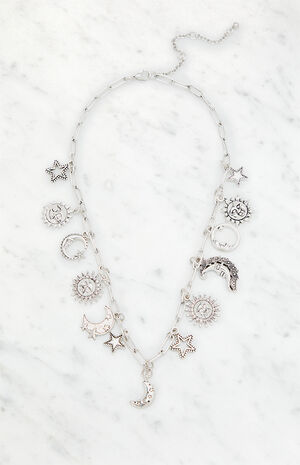 Sun Moon Charm Necklace image number 1
