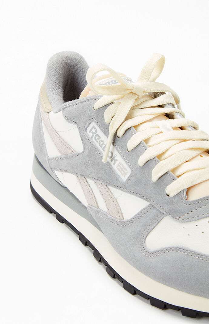 Reebok cl leather grey best sale