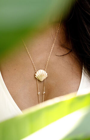 Scallop Shell & Crystal Body Chain image number 5