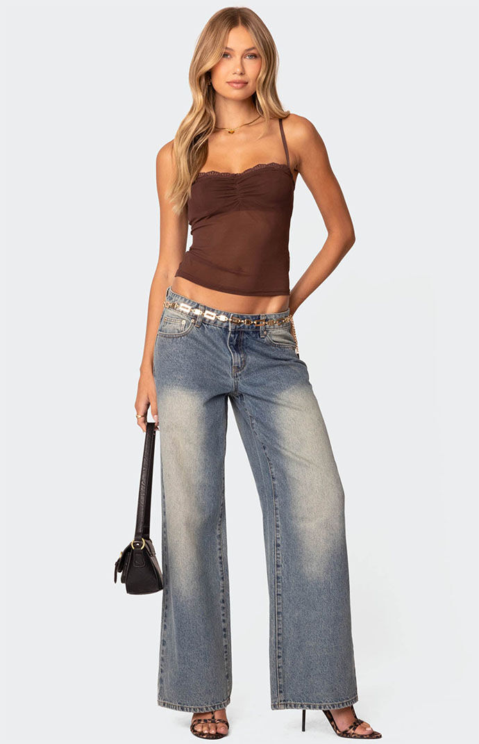 Edikted Elina Sheer Mesh Bra Top