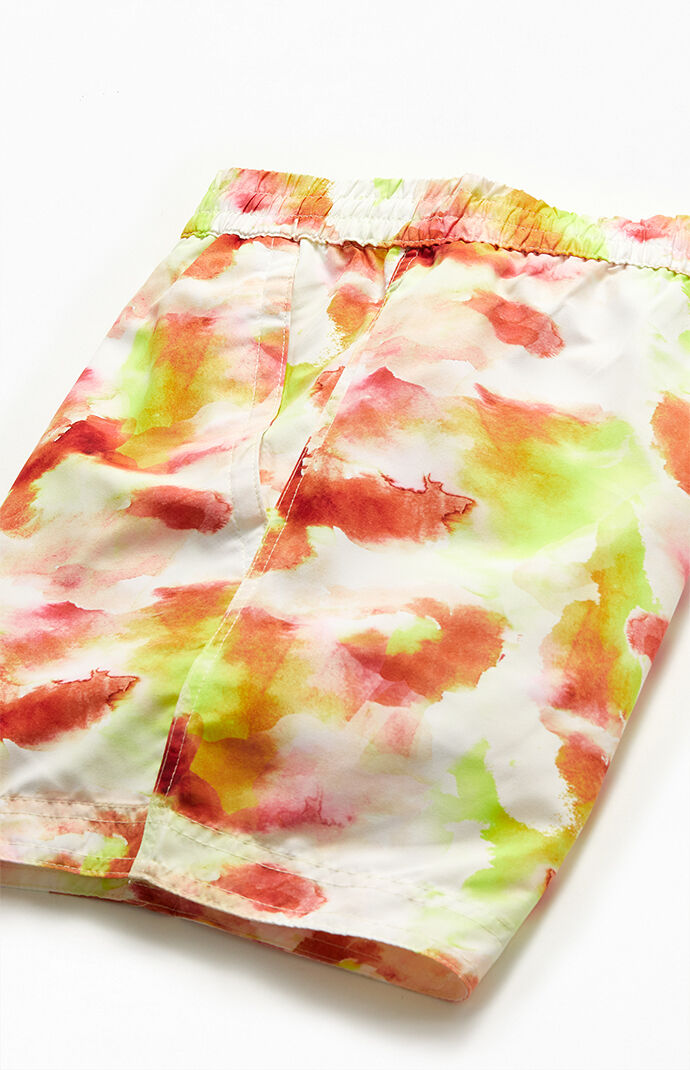 Warm Dye Effect 15" Swim Trunks