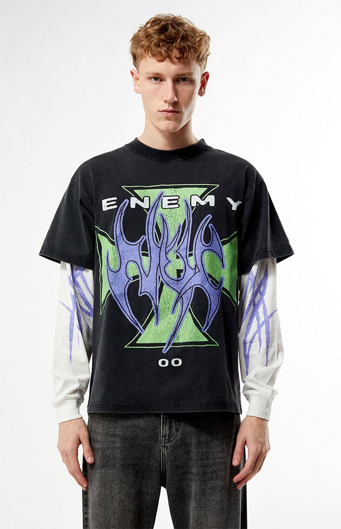 Enemy NYC No Life 2fer Long Sleeve T-Shirt