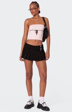 Elsie Knitted Tie Tube Top image number 2